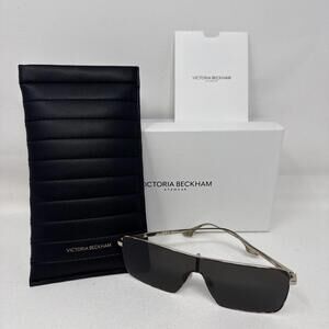 Victoria Beckham Authentic Gray Lens Gold Metal Frame Sunglasses